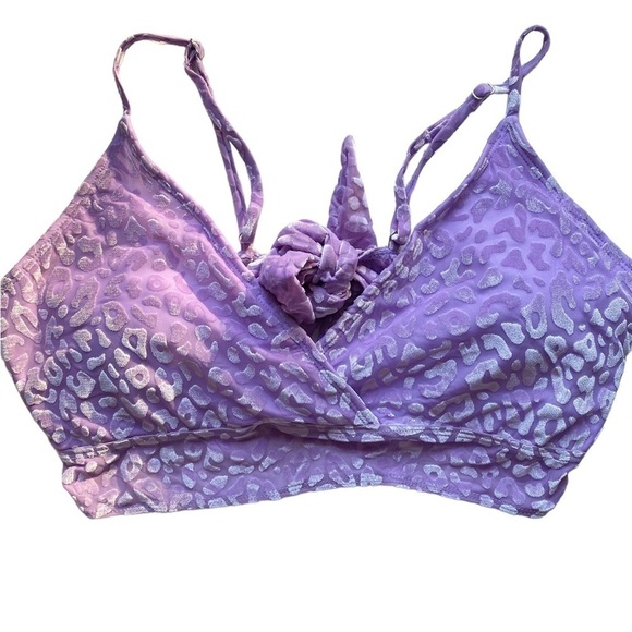 Shein Plus Size Burnout Velvet Leopard Print High Waist Bikini Set - Picture 2 of 10